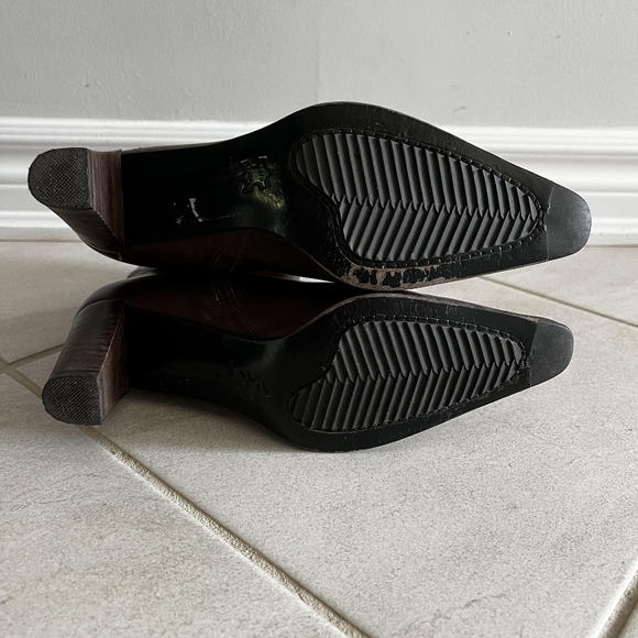 Vero Cuoio Brown Leather Booties Size 6 - Picture 3 of 3